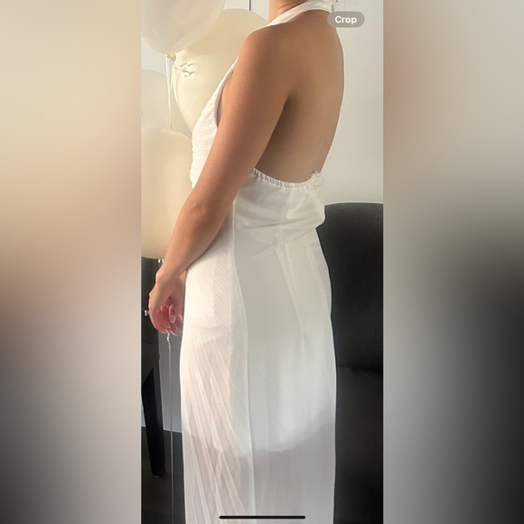 White halter maxi dress - Picture 4 of 5